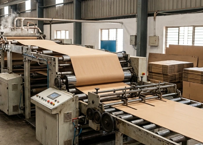 Corrugated box manufacturing process for durable carton packaging in Pondicherry