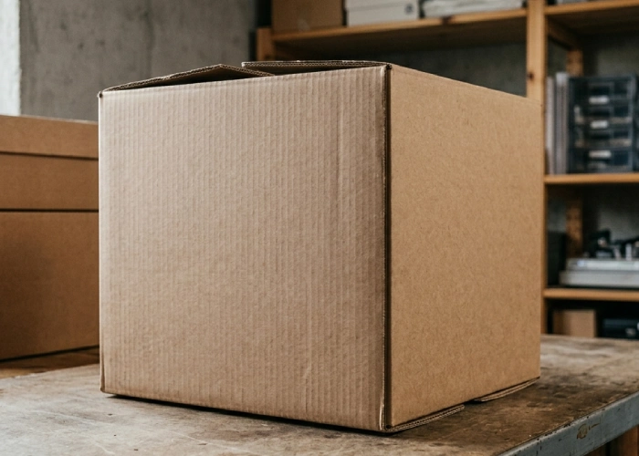 Large carton box with durable corrugated construction for secure shipping