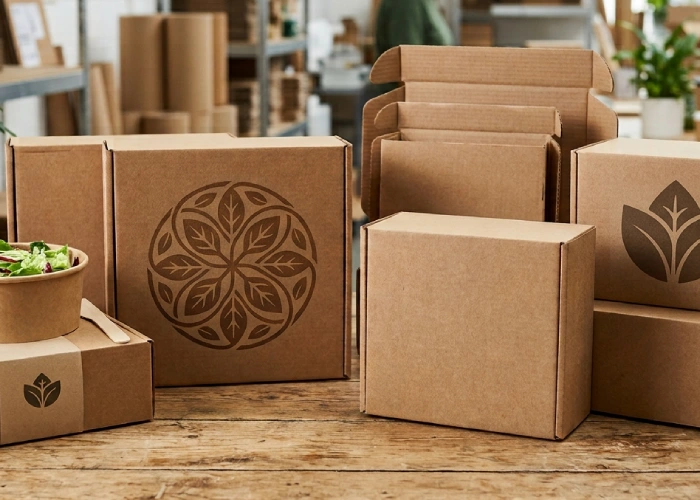 Eco-friendly box packaging for food and e-commerce products