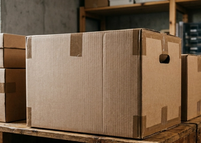 Storage box for parcels designed for long-term organization and protection