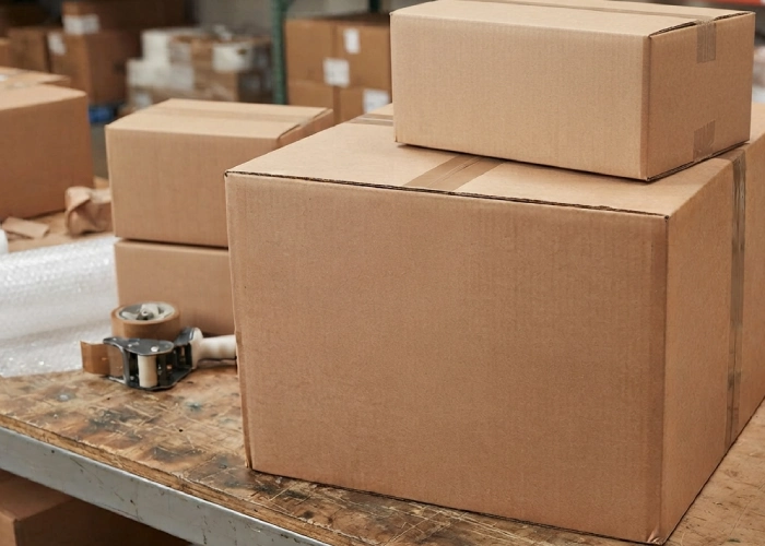 H-taping method for sealing a box when shipping heavy items safely