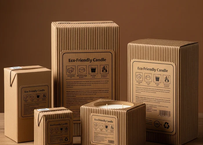 Corrugated cartons used for eco-friendly candle packaging