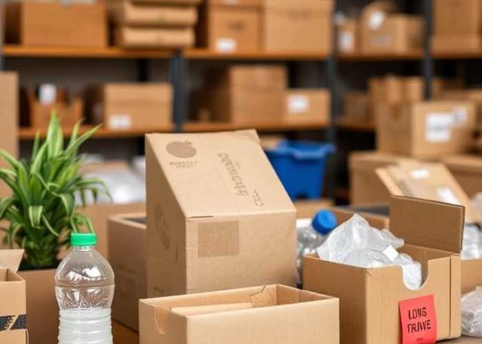 Cardboard box makers reducing plastic waste